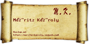 Móritz Károly névjegykártya